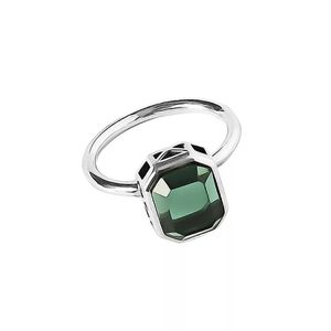 Sterling silver lab Emerald ring